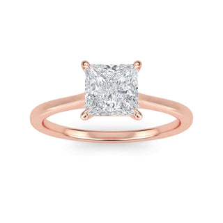 Princess Cut Refined Solitaire Engagement Ring 1.0 ct