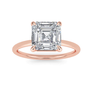 Asscher Cut Bezel-Style Solitaire Engagement Ring 1.5 ct