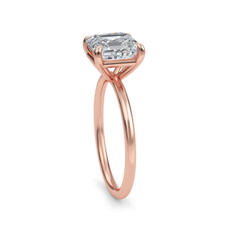 Asscher Cut Bezel-Style Solitaire Engagement Ring 1.5 ct