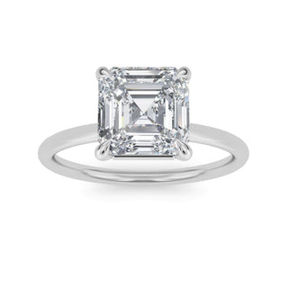 Asscher Cut Bezel-Style Solitaire Engagement Ring 1.5 ct