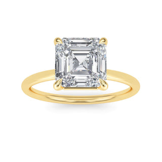 Asscher Cut Bezel-Style Solitaire Engagement Ring 1.5 ct