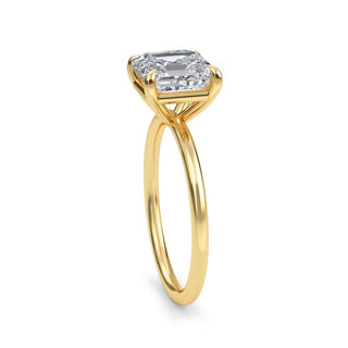 Asscher Cut Bezel-Style Solitaire Engagement Ring 1.5 ct
