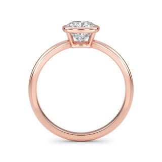 Cushion Cut Bezel Solitaire Engagement Ring 1.0 ct