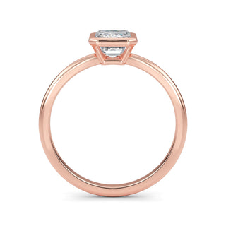 Emerald Cut Modern Double-Claw Solitaire Engagement Ring 1.0 ct