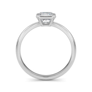 Emerald Cut Modern Double-Claw Solitaire Engagement Ring 1.0 ct