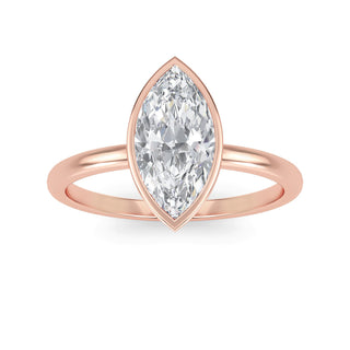 Marquise Cut Refined Solitaire Engagement Ring 1.0 ct