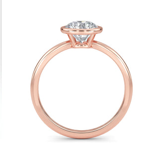 Round Cut Bezel Solitaire Engagement Ring 1.0 ct