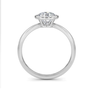 Round Cut Bezel Solitaire Engagement Ring 1.0 ct