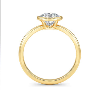 Round Cut Bezel Solitaire Engagement Ring 1.0 ct