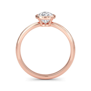 Pear Cut Modern Bezel Solitaire Engagement Ring 1.5 ct