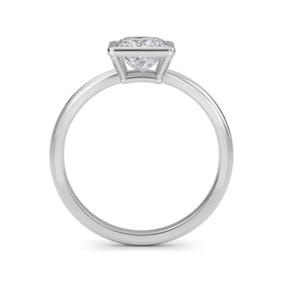 Princess Cut Bezel-Style Solitaire Engagement Ring 1.0 ct