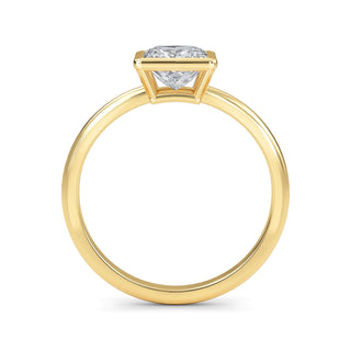 Princess Cut Bezel-Style Solitaire Engagement Ring 1.0 ct