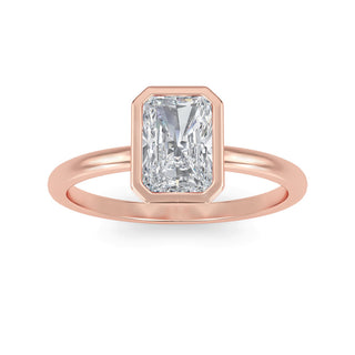 Radiant Cut Bezel-Style Solitaire Engagement Ring 1.0 ct