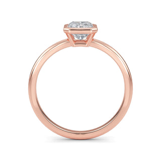 Radiant Cut Bezel-Style Solitaire Engagement Ring 1.0 ct