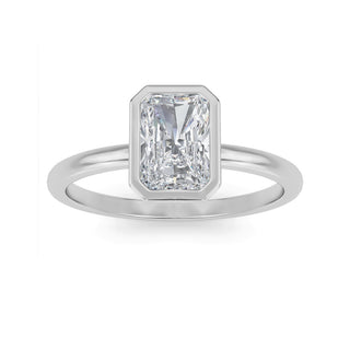 Radiant Cut Bezel-Style Solitaire Engagement Ring 1.0 ct