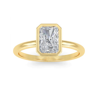 Radiant Cut Bezel-Style Solitaire Engagement Ring 1.0 ct