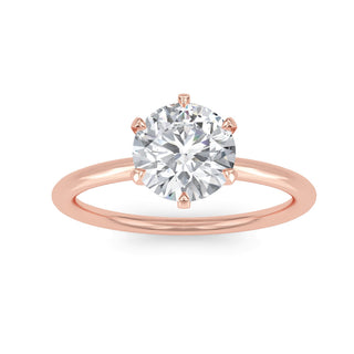 Round Cut Six-Prong Classic Engagement Ring 1.5 ct