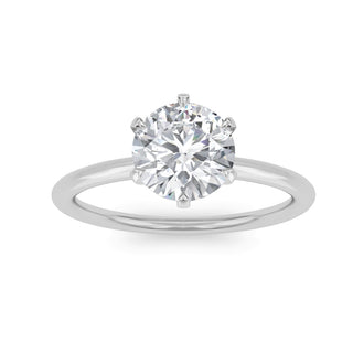 Round Cut Six-Prong Classic Engagement Ring 1.5 ct