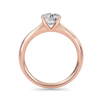 Round Cut Refined Cathedral Solitaire Engagement Ring 1.0 ct