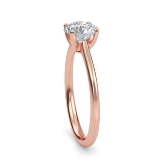 Round Cut Refined Cathedral Solitaire Engagement Ring 1.0 ct