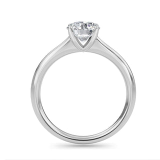 Round Cut Refined Cathedral Solitaire Engagement Ring 1.0 ct