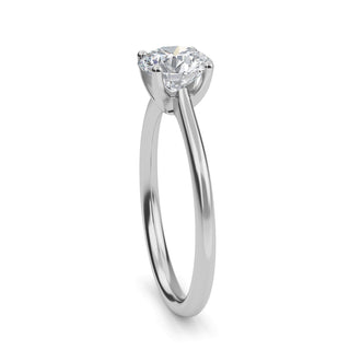 Round Cut Refined Cathedral Solitaire Engagement Ring 1.0 ct