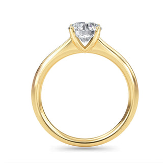 Round Cut Refined Cathedral Solitaire Engagement Ring 1.0 ct