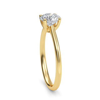 Round Cut Refined Cathedral Solitaire Engagement Ring 1.0 ct