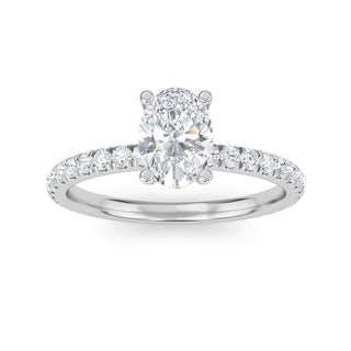 Oval Cut Signature Pavé Engagement Ring 1.0 ct