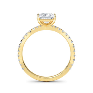 Princess Cut Refined Pavé Engagement Ring 1.0 ct
