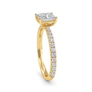Princess Cut Refined Pavé Engagement Ring 1.0 ct