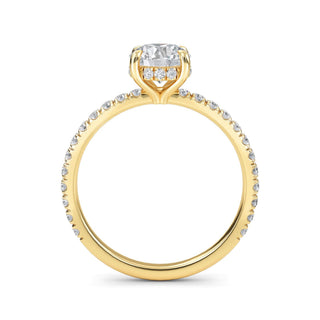 Round Cut Petite Pavé Engagement Ring 0.9 ct