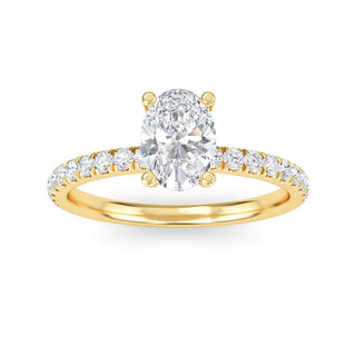 Oval Cut Signature Pavé Engagement Ring 1.0 ct